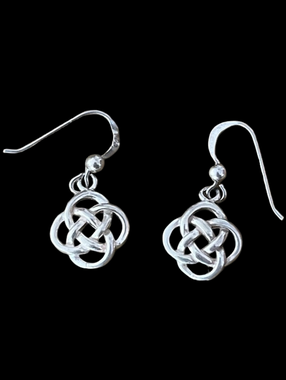Sterling Silver Celtic Knot Drop Earrings